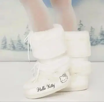 헬로 키티 퍼 어그 부츠 25cm 사이즈