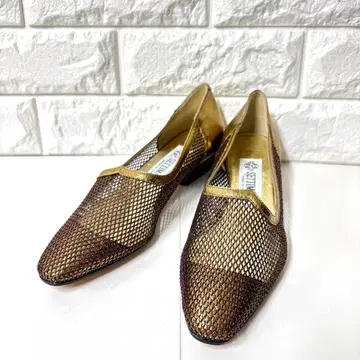 [새상품급] 세티마나 메쉬 펌프스 골드 23cm 로우힐 52