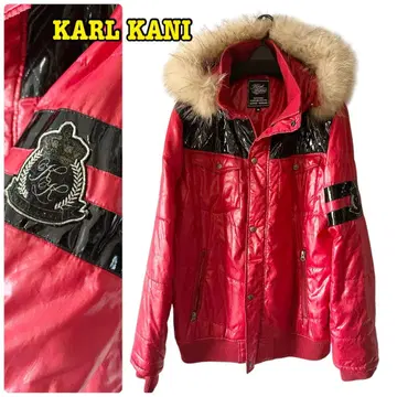 KARL KANI 퍼 포함 자켓 블루종 점퍼 3way 빨간색 XXL