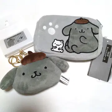 폼폼푸딩 흑백 마스코트 키링 멀티 티슈 케이스