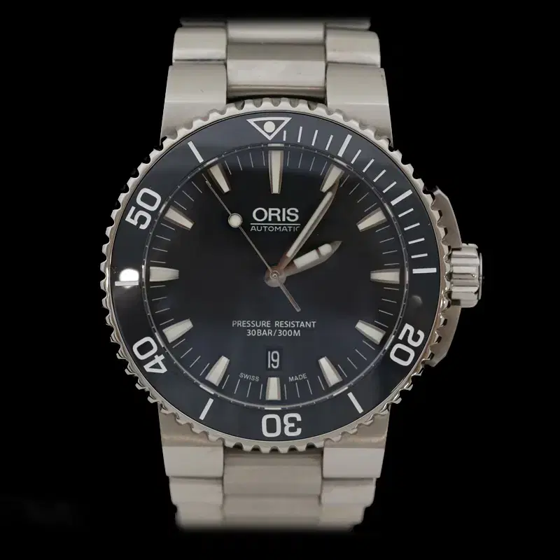오리스01 733 7653 4155 애커스 데이트 스틸 청판 43mm