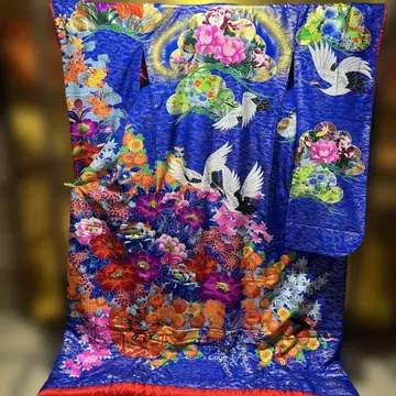 우치카케 이로 우치카케 순수 실크 교유젠 아키야마 쇼