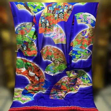 우치카케 이로 우치카케 순수 실크 교유젠 아키야마 쇼