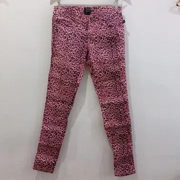 TRIPP NYC 핑크 레오파드 무늬 스키니 데님 레오파드 270A72