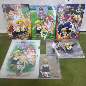 골드 컬러 갓슈벨 클리어 파일, 책받침, 6점 묶음 판매