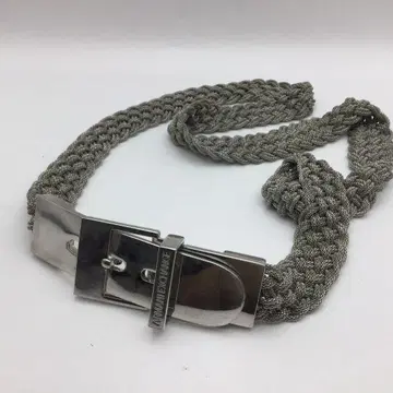 새상품급 Armani Exchange 아르마니 실버 웨빙 벨트