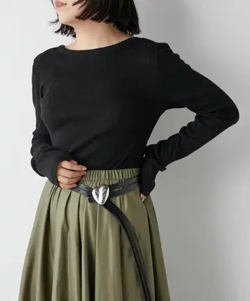 위무 가제트 V 백산 골지 티셔츠 블랙