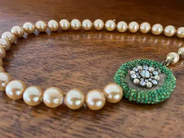 [ rada ] 펄 목걸이 플라워 모티브