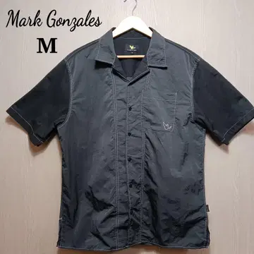 마크곤잘레스 반팔 나일론 셔츠 M 다크 그레이 블랙
