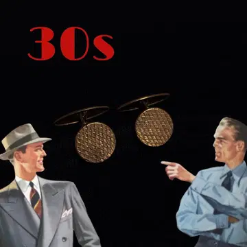 빈티지 넥타이 커프스 전후 앤티크 아르데코 30s 수트