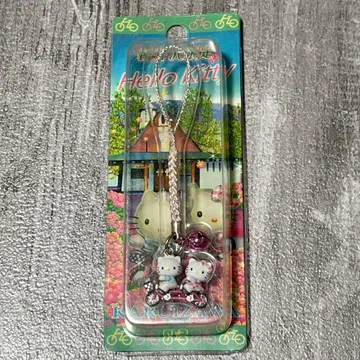 헬로키티 가루이자와 한정판 사이클링 키티&다니엘 페어 펜던트 스트랩