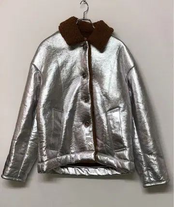 Takatsuki Kanako x atmos 실버 광택 보아 자켓