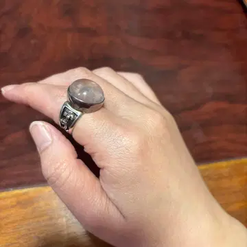 로즈쿼츠 실버 반지 빈티지