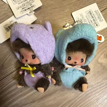 애니멀 베이비치치 얼굴 큰 키체인 고양이.곰 2개 세트