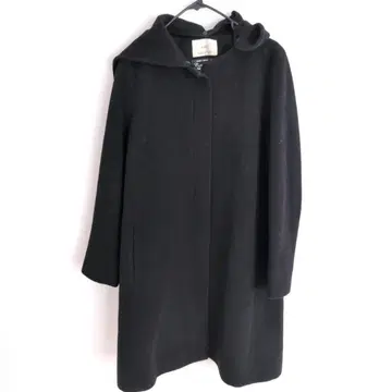 INED 후디드 코트 이탈리아제 고급 원단 캐시미어 혼방 9호 블랙