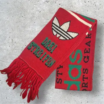 adidas 머플러 vintage 90s 레드 빨간색 그린 그린