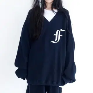 shop faerie waffle boxy MTM (navy) | 맨투맨 | 번개장터 중고거래