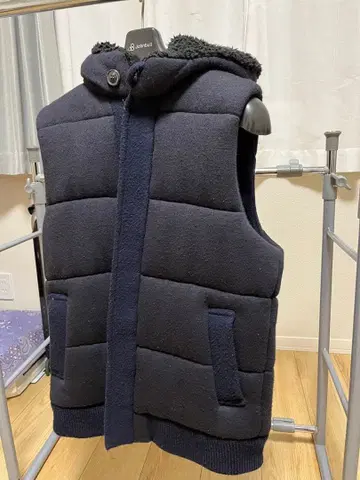 BLUE BLUE JAPAN 후드 부착 베스트 사이즈 3 네이비