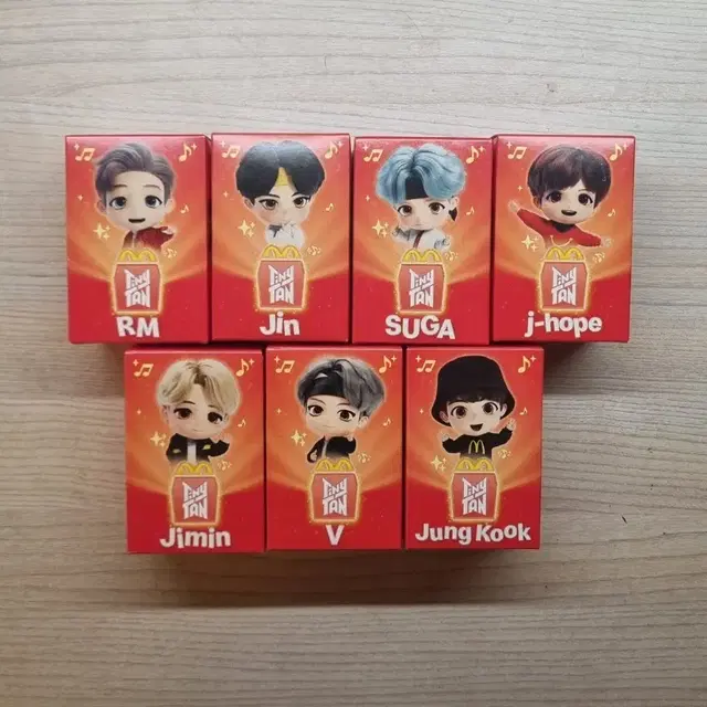 새상품) 방탄 BTS 타이니탄 맥도날드 피규어 7개 일괄