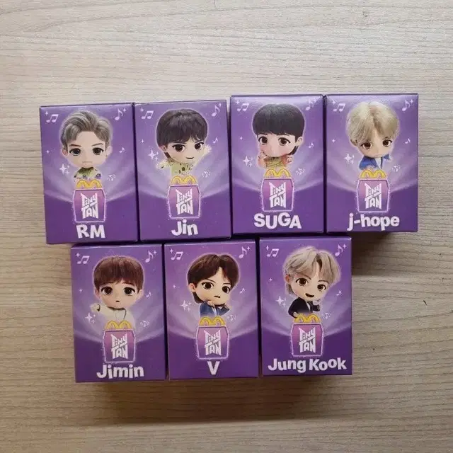새상품) 방탄 BTS 타이니탄 맥도날드 피규어 7개 일괄