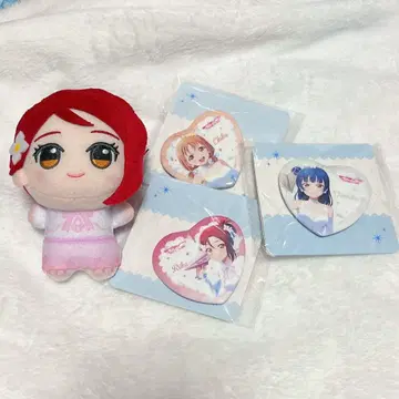 러브 라이브 SD 인형 사쿠라우치 리코 타카미 치카 츠시마 요시코 캔뱃지