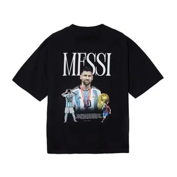 메시 프린트 T셔츠 MESSI