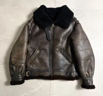 AVIREX B-3 플라이트 자켓 리얼 무스탕 사이즈 38 USA 제조