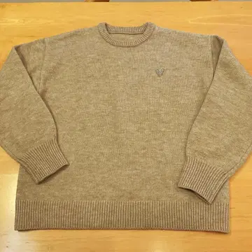 알파카 터치 하트 와펜 니트