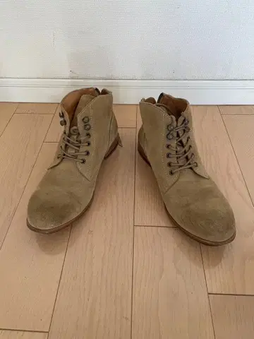 PADRONE 파드로네 / 베이지 스웨이드 레이스업 부츠