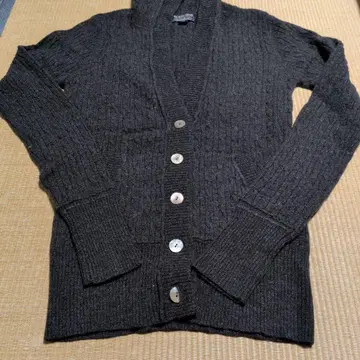 [ 새상품급 ] 폴로 다크 그레이 후드 부착 가디건