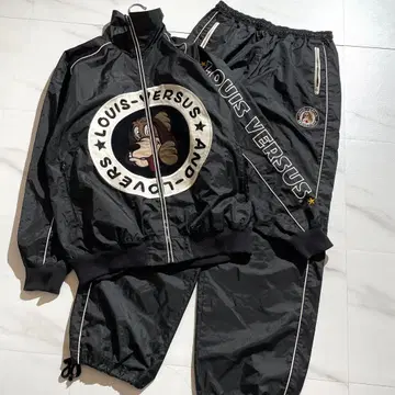 [새상품급] 루이 비통 베르사체 저지 셋업 Y2K 블랙