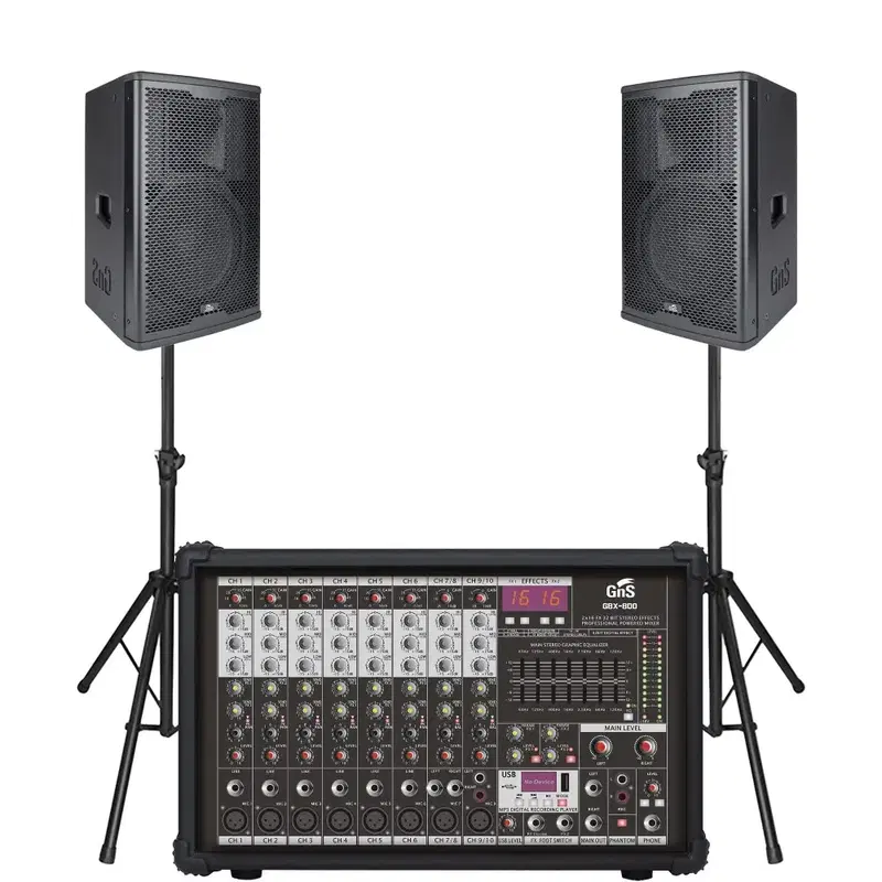 GNS GBX-800 GS-12 음향세트 (12인치 2개/믹서)