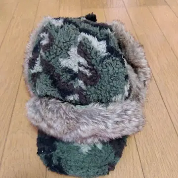 카모 패턴 플리스 캡