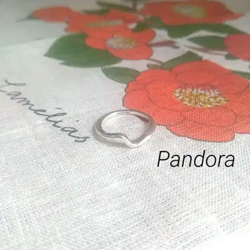 새상품급 Pandora 폴리쉬드 웨이브 반지 48