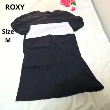 [ 오샤레 ROXY ] 블랙 그레이 로고 T셔츠 사이즈 M