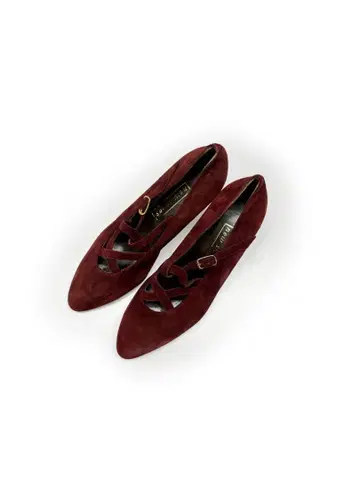 new shoes 이탈리아제 하이힐 펌프스 와인 레드