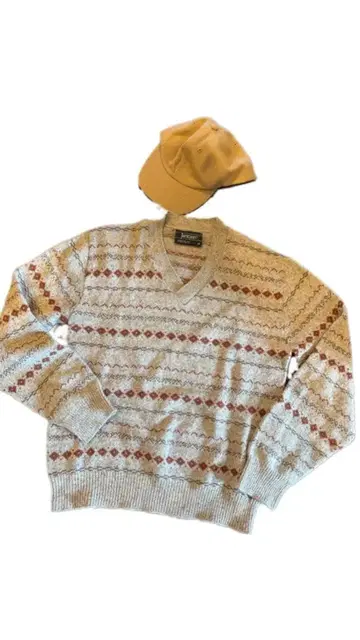 Jantzen V넥 니트 스웨터 M 구제 의류 vintage
