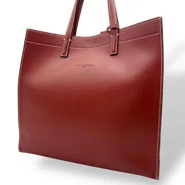 주스트 캉파뉴 핸드백 팔걸이 가죽 빨간색 레드 계열 엠보 로고