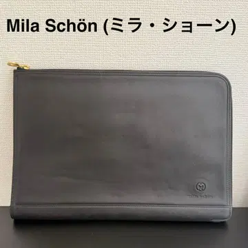 밀라숀 블랙 가죽 비즈니스 백