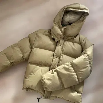 Crescent DownWorks 후드 부착 다운 자켓 XS 베이지