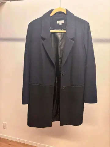 바니즈 투톤 체스터 코트 S