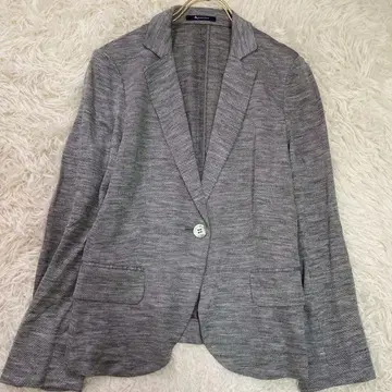 아쿠아스큐텀 린넨 자켓 그레이 10호 오피스 심플