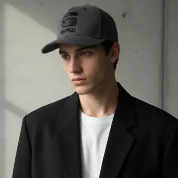 새상품급 G-STAR RAW 지스타로우 로고 베이스볼 캡 그레이