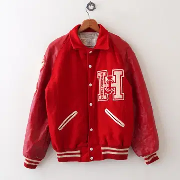 레이싱 바시티 자켓 L 레드 빅 로고 로데오 2652