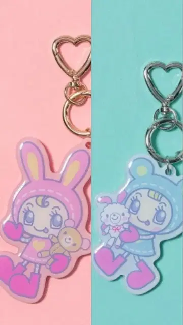 완판템 tinytfit 베리에짱 블루 베리에짱 거울 키링 세트