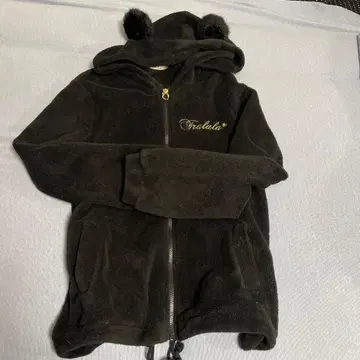 투라라 곰돌이 모자 꽁지 후드 따뜻한 후드티