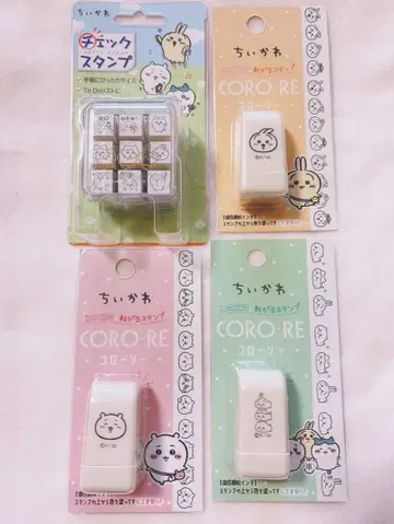 카미오재팬 치이카와 (먼작귀) 코로리 체크 스탬프 4종 세트