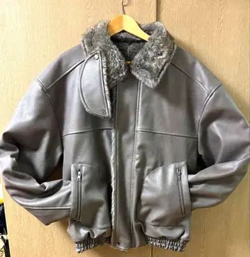 Camphor wood 가죽 퍼 2way 리버서블 자켓 그레이 계열