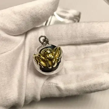 골드 컬러 천사 가무란볼 펜던트 탑 앤티크