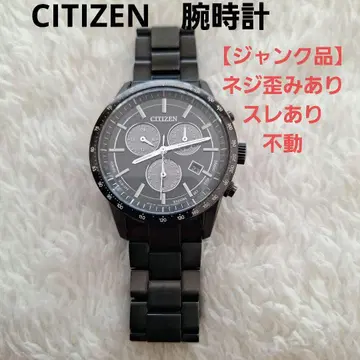 CITIZEN 크로노그래프 손목시계 블랙 [정크제품] 작동불가 동작미확인